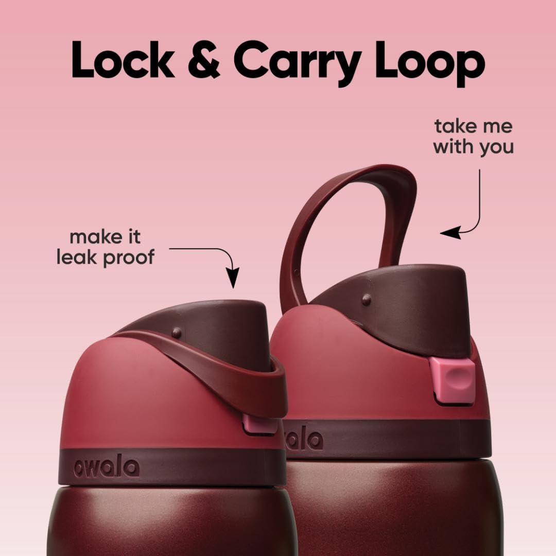 Black Cherry Owala FreeSip 32oz  Water Bottle