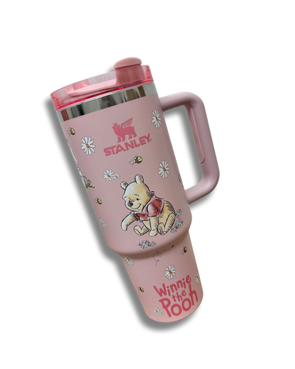 Pink Winnie The Pooh Bear 40oz Tumbler