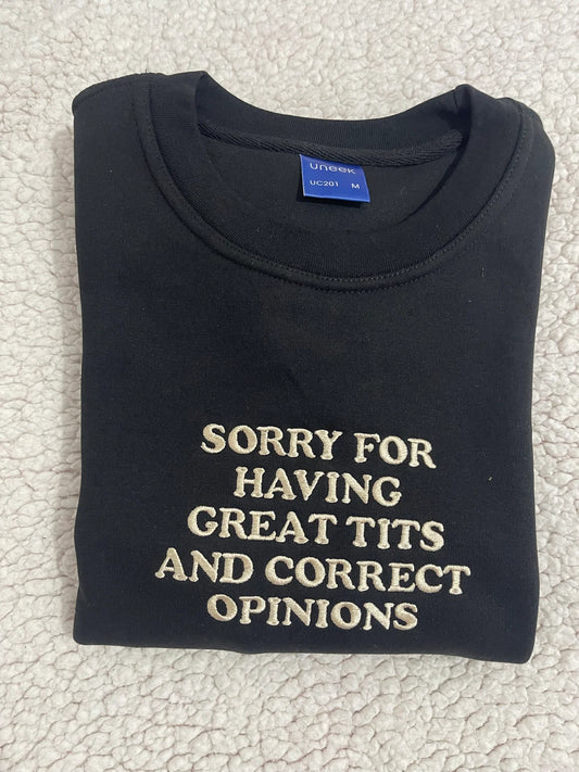 GREAT TITS AND CORRECT OPINIONS - SWEATSHIRT