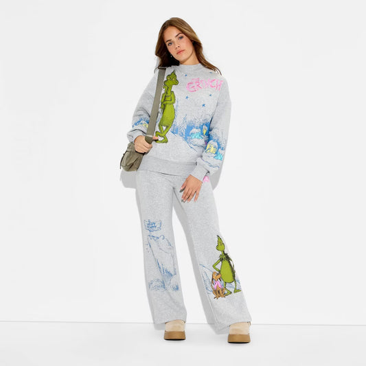 The  Grinch Graphic Sweatshirt & Pants Set