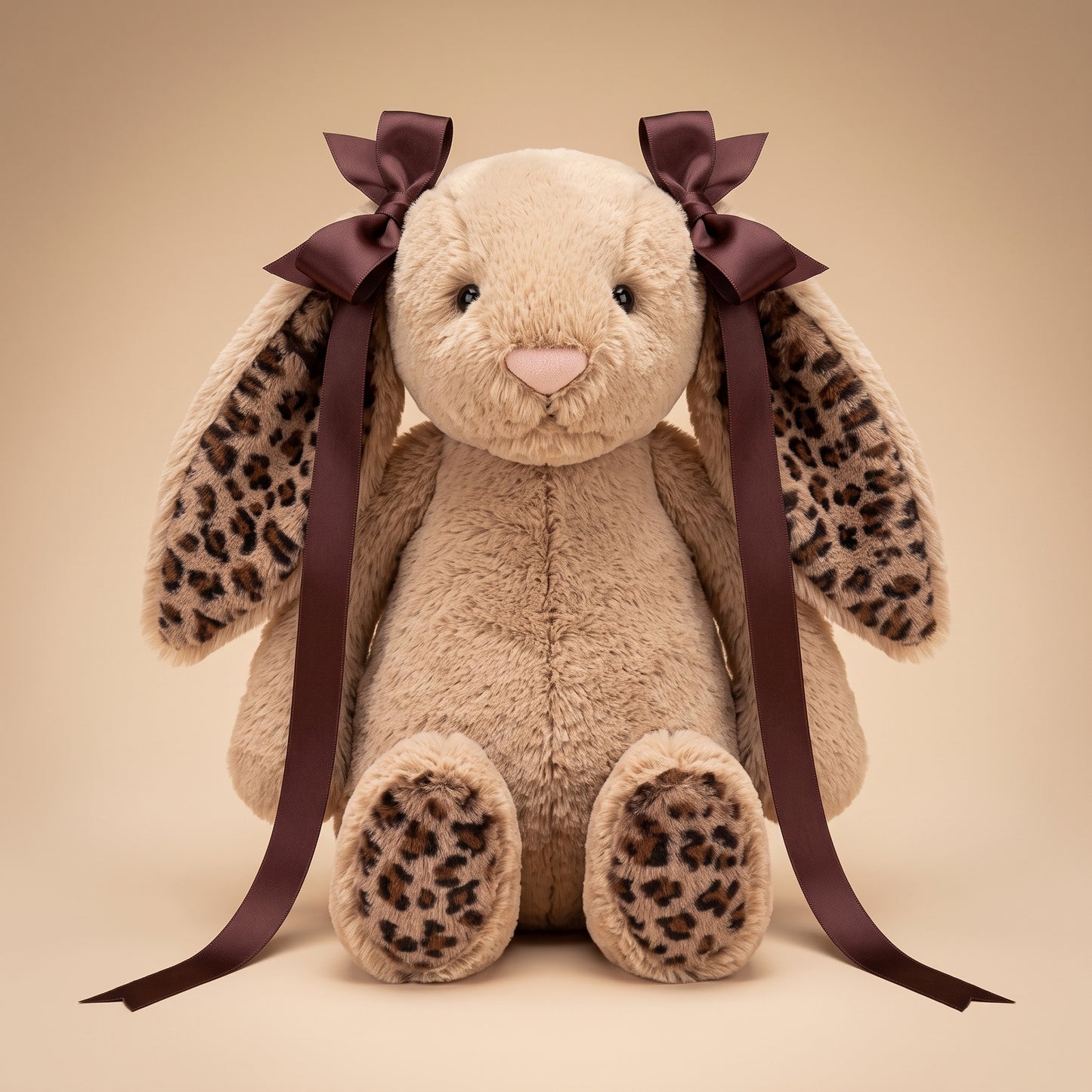 Leopard Print Bashful Bunny Plush