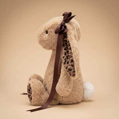 Leopard Print Bashful Bunny Plush