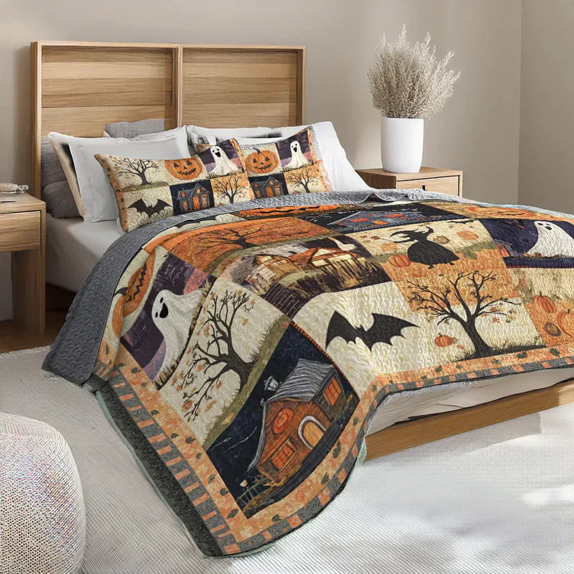 All Season Spooky Quilt 3-Piece Set