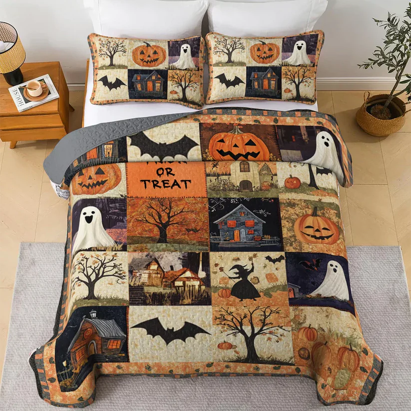 All Season Spooky Quilt 3-Piece Set