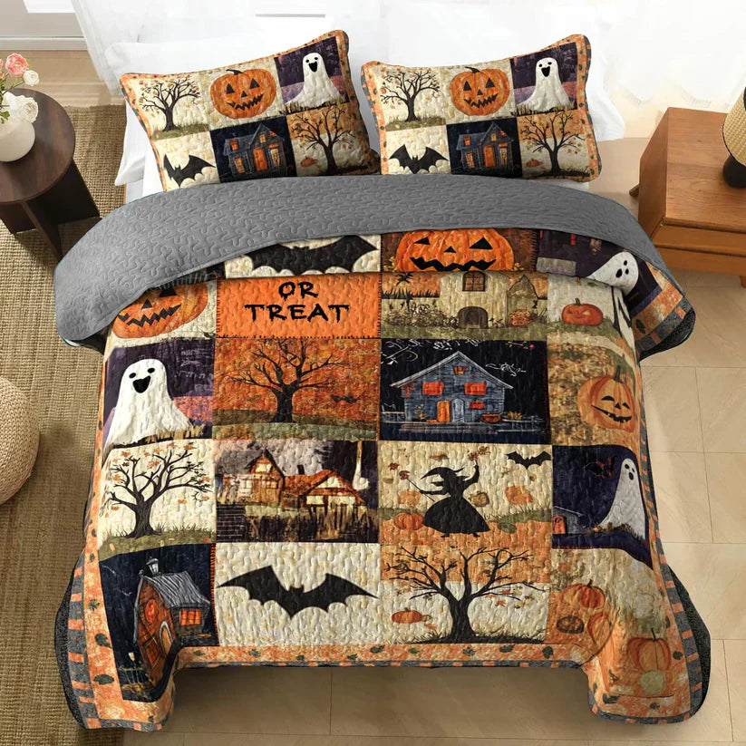 All Season Spooky Quilt 3-Piece Set