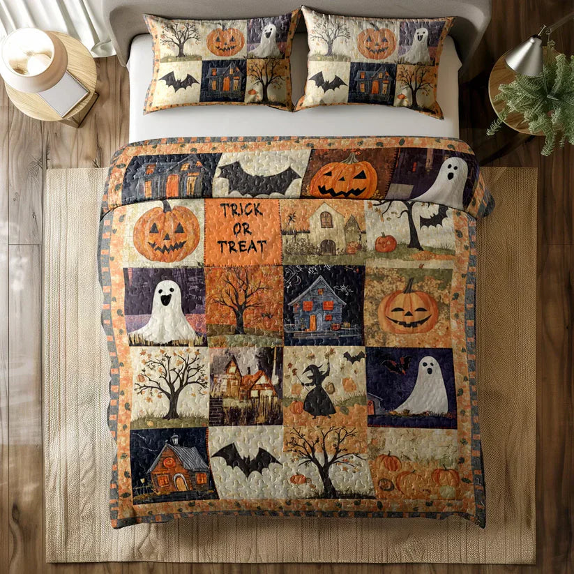 All Season Spooky Quilt 3-Piece Set