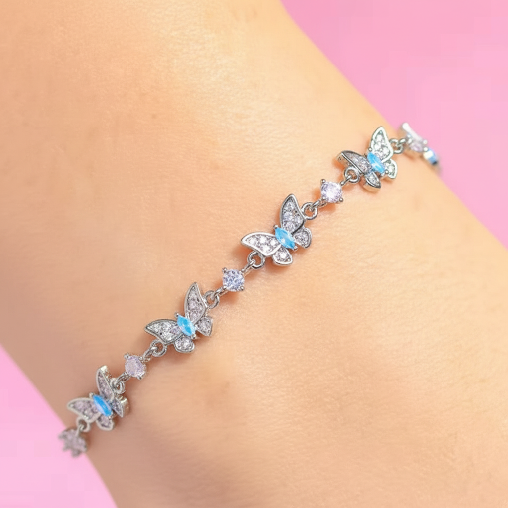 Cute & Sweet Blue Butterfly Bracelet