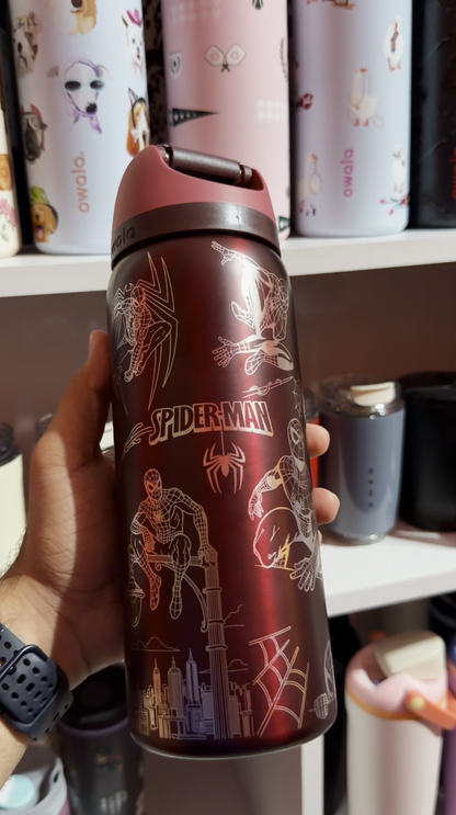 Spider-Man 32oz FreeSip Bottle — Crimson Web Edition