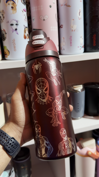 Spider-Man 32oz FreeSip Bottle — Crimson Web Edition
