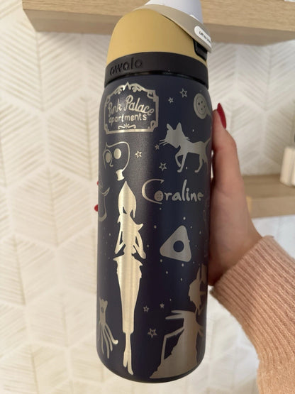 Coraline Inspired 32oz FreeSip Water Bottle