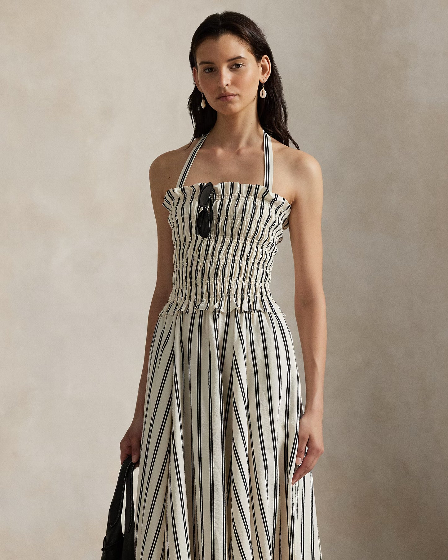 Striped Silk-Blend Dress