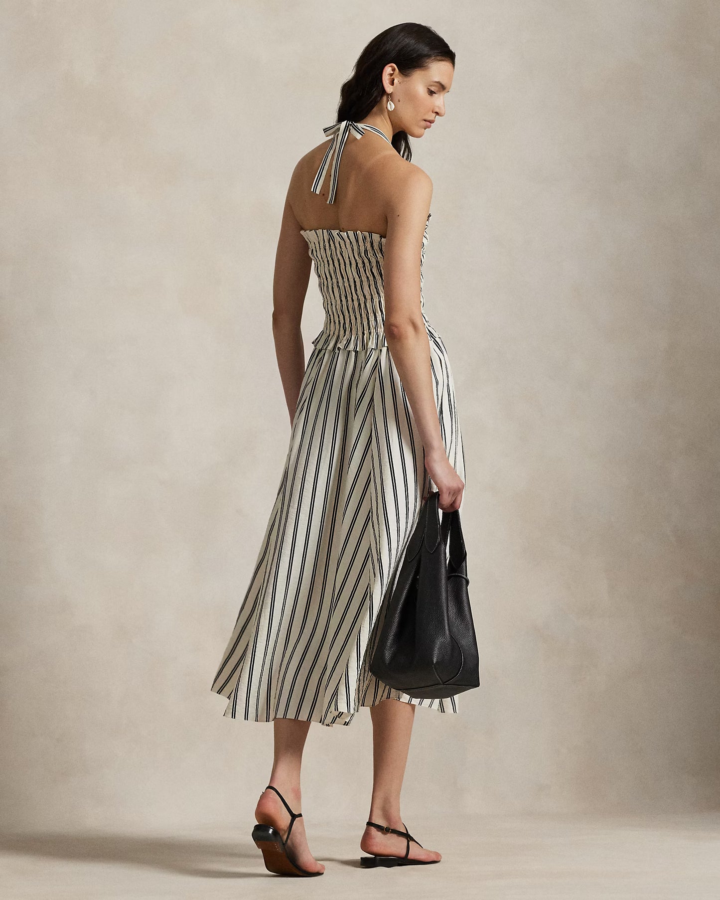 Striped Silk-Blend Dress